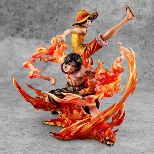 One Piece - P.O.P PVC Statue - NEO-Maximum Luffy & Ace Bond between brothers 20th Limited Ver. - 25 cm